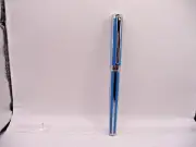 Sheaffer White Dot Turquoise and chrome Fountain Pen--medium point nib-uninked