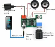 digital amplifire board 5vdc supply 3w sterio out put with volume