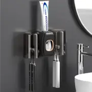 Toothbrush Holders for Bathrooms Toothbrush Holder Wall Mounted Toothpaste Di...