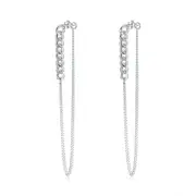 Silver plating Vintage Chain Earrings Simple Long Chain Earring Gift for Girl Jewelry
