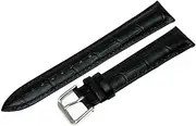 [RECHERE] Replacement Leather Watch Band Strap Alligator Crocodile Grain Pin Buckle Black Brown Blue White Red