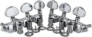 Guyker Guitar Machine Heads (3L + 3R Handed) – 1:21 Sealed Tuners Tuning Key Pegs with Big handle Replacement for Electric, Folk or Acoustic Guitars – Chrome, GK102C