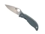 Spyderco Polestar Pocket Knife Gray G10 Handle BD1 Steel Plain Edge C220GPGY