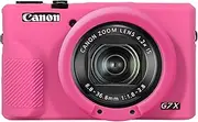 Elonbo Camera Case, Soft Silicone Protective Case for Canon PowerShot G7X Mark III Digital Camera, Removable Lens Cover, Rose Red