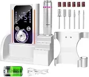 Nail Polisher, 45000rpm Electric Manicure Polisher, with Liquid Crystaldisplay Portable and Chargeable, Built-in 2 X 1200mah Professional Dead Skin Removal for Gel Nail Manicure and Pedicure