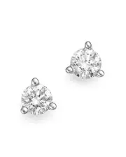 Bloomingdale's Fine Collection Diamond Stud Earrings in 14K White Gold 3-Prong Martini Setting, 0.20 tcw