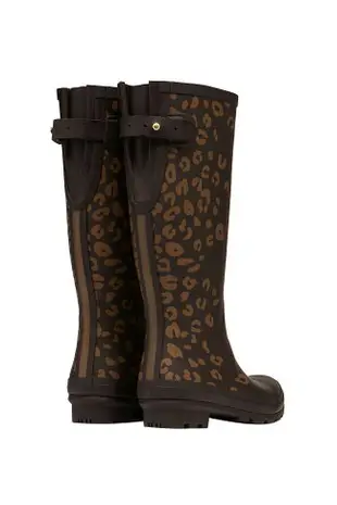 跩狗嚴選 特價代購 英國 JOULES 可調整 WELLIES Boots 咖啡色 豹紋 棕色 霧面 可調整 筒圍 長筒 雨靴 雨鞋 高筒 附鞋盒