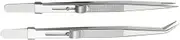 VILLFUL 2pcs Stainless Tweezers with Lock Straight Curved Tips for Jewelry Electronics Crafts Slip Tools for Detailed Work Extended Reach