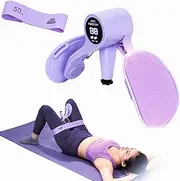 ZADBP Thigh Master [2025 Upgraded], 12-80LB Thigh Master Thigh Exerciser, LED Pelvic Floor Exercise Devices, 360° Inner Thigh Exerciser, Thigh Hip Trainer Kegel Excerciser with 50LB Resistance Band