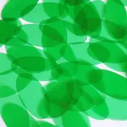 Sequin 1.5" x .75" Shape Oval Vinyl Go Go Trans Green. Made in USA