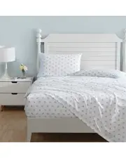 Laura Ashley 200 Thread Count Harperette Percale Sheet Set