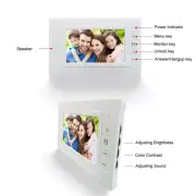 Video Doorbell 7 Inch Monitor HD Night Vision Camera 2 Way Intercom Wired GDB
