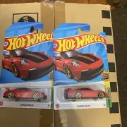 Hot Wheels Porsche 911 GT3 - 2023 RED Lot of 2 cars!