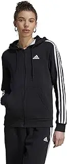 [adidas] Sportswear Essentials 3-Stripes Badge of Sport Women's Full-Zip Fleece Hoodie