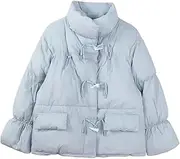 [Generic] Women Long Sleeve Parkas Lovely Warm Patchwork Thick Coat Baggy Outerwear Single Breasted Jacket