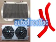 Aluminum Radiator+Shroud+Fans+Hose for HG HT HK HQ HJ HX HZ V8 Chev engine AUTO