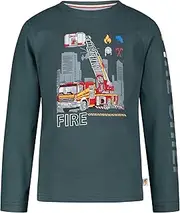 [SALT AND PEPPER] Boys Boys Ls Print Emb Fire Baby and Toddler T-Shirt Set