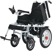 Electric Wheelchair, Foldable Power Wheelchair with Joystick Control, Black and Silver