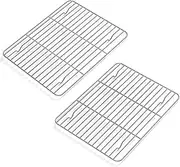 2 Pack Cooling Rack for Baking Stainless Steel, Heavy Duty Wire Rack Baking Rack, 11.7" x 9.4" Cooling Racks for Cooking, Fits Small Toaster Oven, Dishwasher Safe