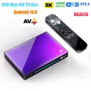 H96 Max M9 Android 14 TV Box RK3576 4G/8G 128G WiFi6 1000M 8K AV1 H.265 HDR Box