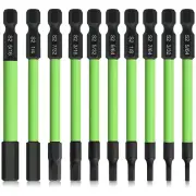 3.5" Long 1/4" Hex Head Allen Wrench Drill Bits, SAE Impact Driver Bit Set 5/64