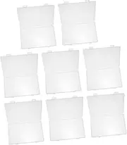 KITANDOVE 8pcs Plastic Storage Boxes Rectangular Postcards Containers Photos Organizer