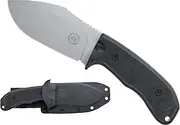 Off-Grid Knives - Alpha-Dog Heavy Duty Fixed Blade Knife, 5Mm Thick Bã–Hler K110 Austrian Steel, Full Tang, G10 Scales, Fat Belly Blade, One Pound Beast (Stonewash)