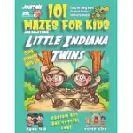 101 MAZES FOR KIDS: SUPER KIDZ BOOK. CHILDREN - AGES 4-8 (US EDITION). CARTOON LITTLE INDIANA TWINS FOREST W CUSTOM ART INTERIOR. 101 PUZZ