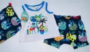 BNWT BABY PETER ALEXANDER BABY SLOTH, LEOPARD, MONKEY PJ SET WITH BAG 0 - 3 MTHS