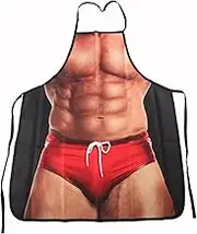 Sexy Funny Novelty Kitchen Apron Cooking BBQ Party Muscle Nerd Apron for Men Gift