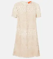 [La DoubleJ] La DoubleJ Lacey macramé cotton minidress UK 8 beige