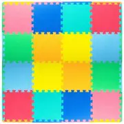 ProSource Foam Puzzle Floor Play Mat for Kids and Babies with Solid Colors, 3...
