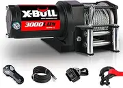 X-Bull 12V 3000LBS/1360kg Electric ATV Winch 2 Remote Wireles Control Steel Cable Boat ATV Kit…