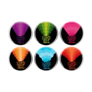 Ernie Ball 4008 Colors of Rock'N'Roll 1" Assorted Buttons 6pk