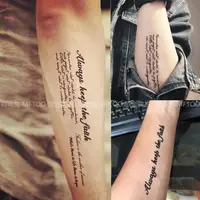 在飛比找蝦皮購物優惠-超讚❦❦原創個性英文字母手臂紋身貼 持久男女防水刺青紋身貼紙