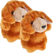 Hohopeti 2Pcs Plush Dog Hand Puppets for Soft Animal Role Play Puppets for Imagination and Interactive Play for Parent Activities and Learning Centers