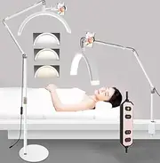 2 in 1 Lash Lamp Half Moon,Half Moon Lamp for Lash Extensions,Desk Lash Lamp Lash Floor Lamp with Color Dimmable for Beauty Facialist Skincare Lashes Eyebrows Spa Salon,White