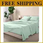 Luxury Mint Flannel Queen Sheet Set – Soft, Hypoallergenic & Machine Washable