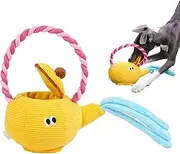 Dog Toy with Rope Handle, Plush Dog Toys, Interactive Soft Rope Toy-Cute Plush Dog Toys, Interactive Plush Pet Toy