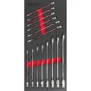 14pc Ampro Geared Heavy Duty Garage Metric Combination Wrench Tool Set TS51498