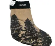 NEW Pottery Barn BOB Rustic Forest Christmas Stocking