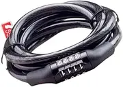 Heavy Duty Bike Cable Lock Combination Password Security Lock for Bicycles Motorcycles and Scooters Sturdy and Convenient Theft Protection