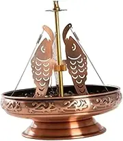 B Baosity Incense Base Spiral Coils Incense Holder Easy to Install Desktop Ornament Incense Coil Frame Incense Burner Stand for Patio, Red Bronze