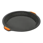Bakemaster Silicone Round Quiche Pie Pan Grey #40128