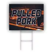 Pulled Pork Advertising American Barbecue Dish, Pork BBQ Coroplast Yard Sign