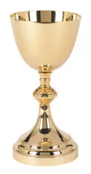 7 3/4" Chalice with Scale Paten 24kt Gold Plate The Primus