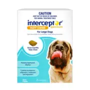 Interceptor Spectrum Chews for Large Dogs 22-45kg Blue Allwormer 6 pack