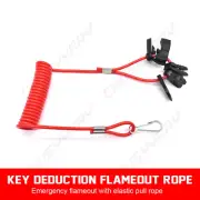 Boat Outboard Engine Motor Lanyard Kill Stop Switch 2Key Safety Tether for Honda