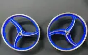 Pair of 20" Bicycle Wheels Set Blue 3 Spoke For GT Dyno Haro & Expedited