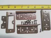 4 Non Mortise Cabinet Hinges Size 3" Long. Extra Large Leaf measures 1"